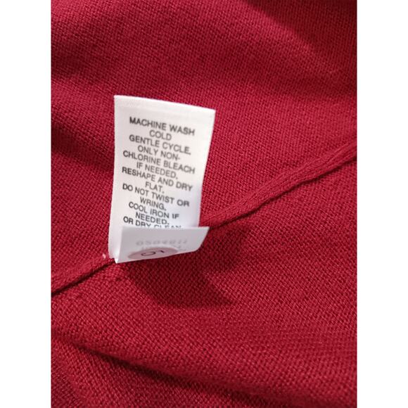 J.JILL Sweater Tunic Top Small Flowy Red Soft Staple Basic Casual Career Travel - Picture 5 of 7